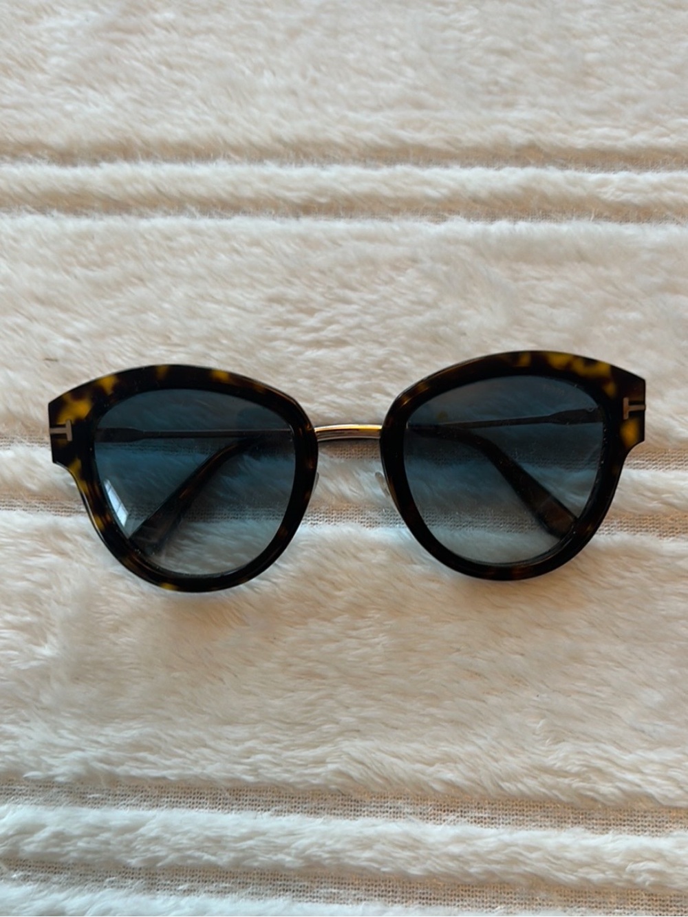 Tortoiseshell Round Women’s Sunglasses - Brown Frame, tom ford